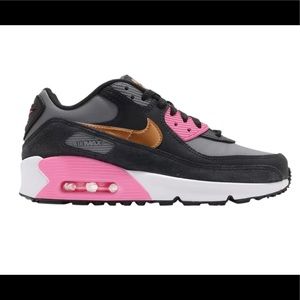Nike Air Max 90 Leather GS ‘Grey Copper Pink’ Women’s Size 8